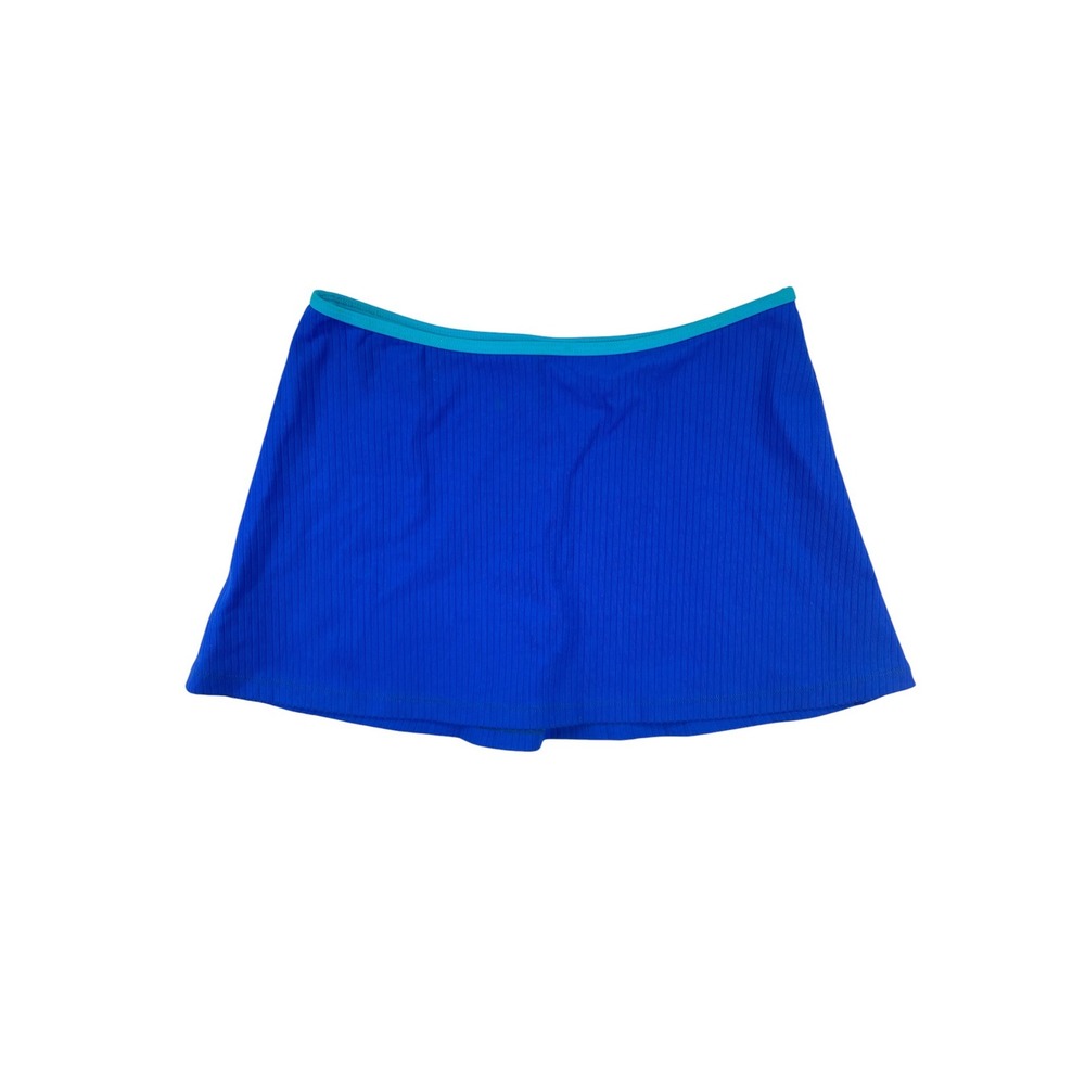 Jantzen Women's S Blue Ribbed Athletic Skirt Turquoise‎ Trim Active Tennis Golf